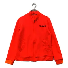 中古 レディース アディダスゴルフ adidas GOLF ブルゾン L オレンジ系 裏地付き ネオンカラー ストレッチ フルジップ
