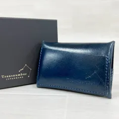 【新品・アウトレット品】 Transnumber5 コインケース カードケース ミニウォレット ネイビー 本革 イタリアンレザー トランスナンバー
