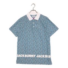 極美✨派手】ジャックバニー ポロシャツ ボタニカル総柄 刺繍