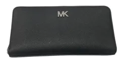 【管理番号-SK】MK マイケルコース ラウンドファスナー 長財布 ブラック 現状品