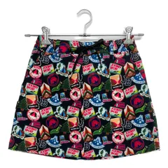 中古 レディース ジャックバニー Jack Bunny!! スカート 0(S) 黒 ブラック 一体型インナーパンツ 総柄