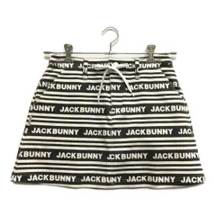 中古 レディース ジャックバニー Jack Bunny!! スカート 0(S) 黒×白 ブラック×ホワイト ボーダー ロゴ柄 春秋