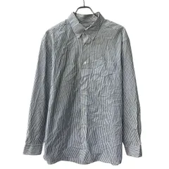 L.L.Bean 長袖 ストライプシャツ L～ ホワイト ブルー エルエルビーン ボタンダウン ストライプ柄 胸ポケット 長袖シャツ 春物 a804-5230のサムネイル