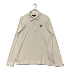 中古 メンズ キャロウェイ Callaway 長袖ポロシャツ LL オフ白 オフホワイト シンプル 秋冬