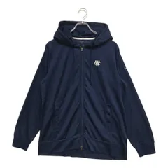 中古 メンズ キャロウェイ Callaway パーカー L 紺 ネイビー ダブルジップ 総柄