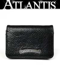 CHROME HEARTS 新宿店 クロムハーツ 3ポケット レザーカードケース 名刺入れ メンズ シルバー SV925 黒 30720のサムネイル