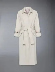 Thom Browne 톰・ブラウン 防水コットン ツイル ラグランスリーブ トレンチ オーバーコート