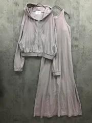 emmi エミ パイルフードパーカー パイルアメスリワンピース セットアップ sizeONE/0/ライトグレー ■■◎レディース