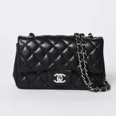 極美品 CHANEL シャネル ミニマトラッセ19 Sフラップ Sチェーンショルダーバッグ 26番台 ラムスキン ココマーク シルバー金具 中古 4a000416