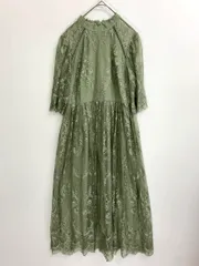 美品 ASAKURA アサクラ 81823 結婚式二次会 ドレス 総レース ワンピース size38/ライトグリーン ■■ レディース
