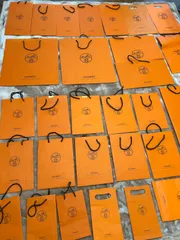 HERMES エルメス ショッパー 29枚セット まとめ売り 高級ブランド紙袋 オレンジエルメス袋ショップ袋 手提げ袋大中小サイズ