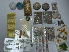 レジンアート ネイルアート 材料 出品 グリッター 金箔 押し花 ステッカー 海 砂 조