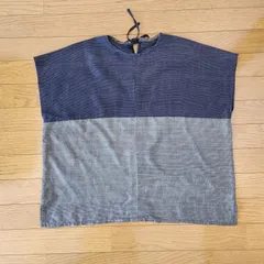 アンティーク大島紬から　フレンチスリーブブラウス　数回着用　着物リメイク