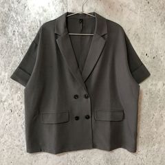 LOUNIE ルーニィ ハーフスリーブジャケット 半袖 ダークブラウン