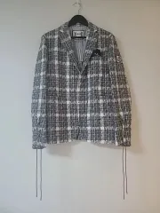 （限定モデル） トム・ブラウン x モンクレール ガンマブルー オールオーバー 刺繍 テクニカル ジャケット