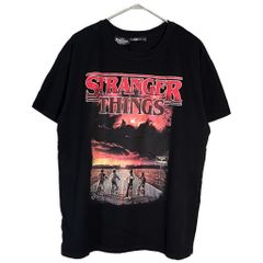 STRANGER THINGS 스트레인저·싱스 반소매 T셔츠 드라마 블랙(맨즈 M) 중고 헌 옷 X7695