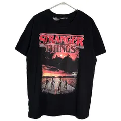 STRANGER THINGS ストレンジャー・シングス 半袖Ｔシャツ ドラマ ブラック(メンズ M)中古 古着 X7695