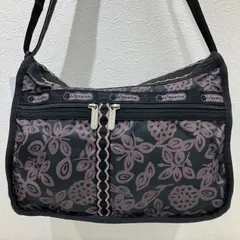 1185　LeSportsac レスポートサック　デラックスエブリデイ　ショルダーバッグ　ブラック　黒　花柄　レディース　軽量　カジュアル　シンプル