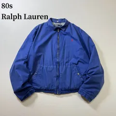 80s Ralph Lauren　フェード　スイングトップ　チンスト　ブルゾン　ラルフローレン　ブルー　M 古着