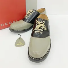 REGAL リーガル サドルシューズ ドレスシューズ オックスフォード 2051 革靴 レザー 本革 メンズ 27 1/2 ソーテル ブラック 靴 DF18679■