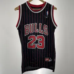 【中古】NIKE TEAM 90s ゲームシャツ サイズS 黒 NBA JORDAN 23 CHICAGO BULLS ナイキ[91]