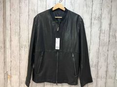 未使用 タグ付き セオリー スタンドカラー ラムナッパレザー