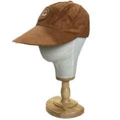 【中古】　AC courreges　ベースボールキャップ　キャップ　帽子　ポリエステル　ナイロン　フランネル　無地　つば広　ブランドロゴ　ワンポイント　ワッペン　古着　/1920