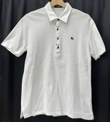 BURBERRY BLACK LABEL バーバリーブラックレーベル 半袖ポロシャツ サイズ 3 白 ホワイト 綿100% BMV36-824-02 メンズ