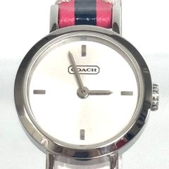 Y2K COACH ピンクシグネチャー ベルト ラウンドウォッチ 腕時計 - メルカリ