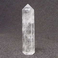 天然石 天然水晶 ポイント 六角柱 クォーツ 原石 置物 パワーストーン インテリア 置物 PO108