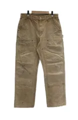 カーハート Carhartt 90s~ ダック地 ペインターパンツ ダブルニー ヴィンテージ 茶 ベージュ 101MB-928