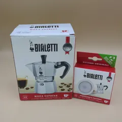 【D38876】[開封品・未開封品混在] Bialetti Moka Express 2カップ用 替えパッキン付のサムネイル