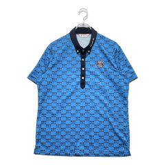 極美品 MARK & LONA マークアンドロナ レオパード総柄 半袖ポロシャツ
