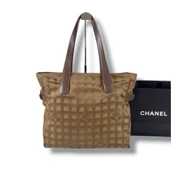 シャネル　CHANEL ニュートラベルライン　ハンドバッグ　カーキ　トートバッグ　ナイロンジャガードキャンバス　ココマーク