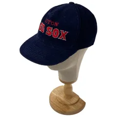 【中古】　コーデュロイキャップ　ベースボールキャップ　キャップ　帽子　刺しゅう　RED SOX　グッズ　古着　/4110