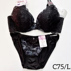 I75❤ブラック❤レースのブラジャーショーツセット - メルカリ