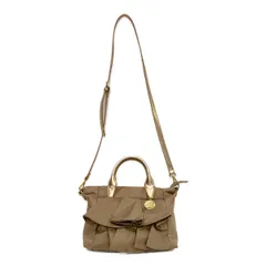 中古 ランバンスポール LANVIN SPORT カートバッグ ベージュ ラウンドフリル