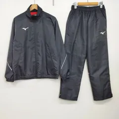 MIZUNO ミズノ ウィンドブレーカー セットアップ トレーニング フルジップ ジャージ ブラック サイズ メンズ S D109