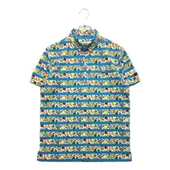 中古 メンズ ジャックバニー Jack Bunny!! 半袖ポロシャツ 3(S) カラフル ボタンダウン ボーダー 花柄