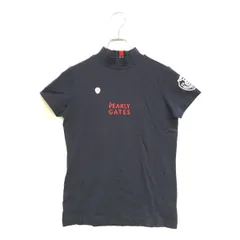 中古 レディース パーリーゲイツ PEARLY GATES 半袖シャツ 00(SS) 濃紺 ハイネック 小さいサイズ