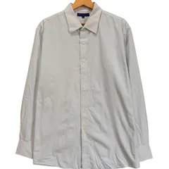 トミーヒルフィガー 長袖シャツ 17 ストライプ 水色 3L 2XL コットン TOMMY HILFIGER ビッグサイズ ゆるだぼ オーバーサイズ 古着 刺繍ロゴ y2k 清潔感 オフィス カジュアル 春服 秋服 メンズ / MS477