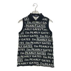 PEARLY GATES ノースリーブシャツ ネイビー - メルカリ