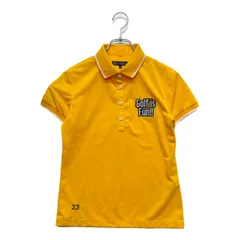 中古 レディース 23区ゴルフ 23区GOLF 半袖ポロシャツ 1(M) 山吹色 イエロー系  ストレッチ シンプル