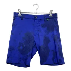 中古 メンズ アディダス adidas ハーフパンツ 79cm 青系 ブルー 春夏素材  タイダイ柄風