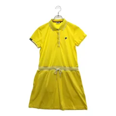 中古 レディース フィラゴルフ FILA GOLF ワンピース M 黄 イエロー 半袖 インナーパンツ付 ストレッチ
