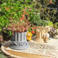 プランター ヴィンテージ調 うさぎ ねこ 庭 寄せ植え 植木鉢 かわいい アンティーク調 ガーデニング 雑貨 ガーデン雑貨 ガーデンインテリア ガーデン インテリア 庭の装飾 お洒落 おしゃれ 8-14