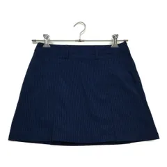 中古 レディース アディダスゴルフ adidas GOLF スカート M 紺×青  ネイビー×ブルー ストレッチ ストライプ