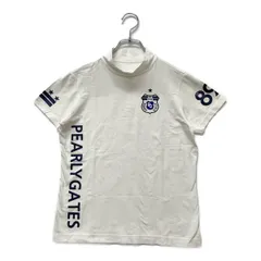 中古 レディース パーリーゲイツ PEARLY GATES 半袖シャツ 0(S) 白 ホワイト モックネック ハイネック