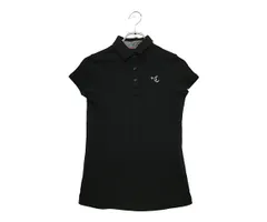 中古 レディース キャロウェイ Callaway 半袖ポロシャツ S 黒 ブラック ストレッチ シンプル
