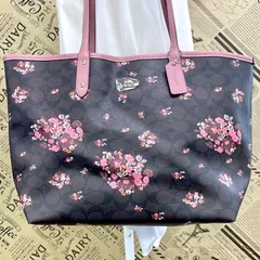 コーチ トートバッグ シグネチャー フラワー ポーチ付き ショルダー A4 GD193